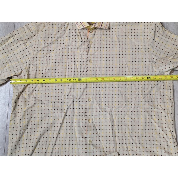 Steven Land Mens Long Sleeve Dress Shirt Sz 18 1/2, 36-37 Tall Polka Dot/Stripe - Picture 8 of 9